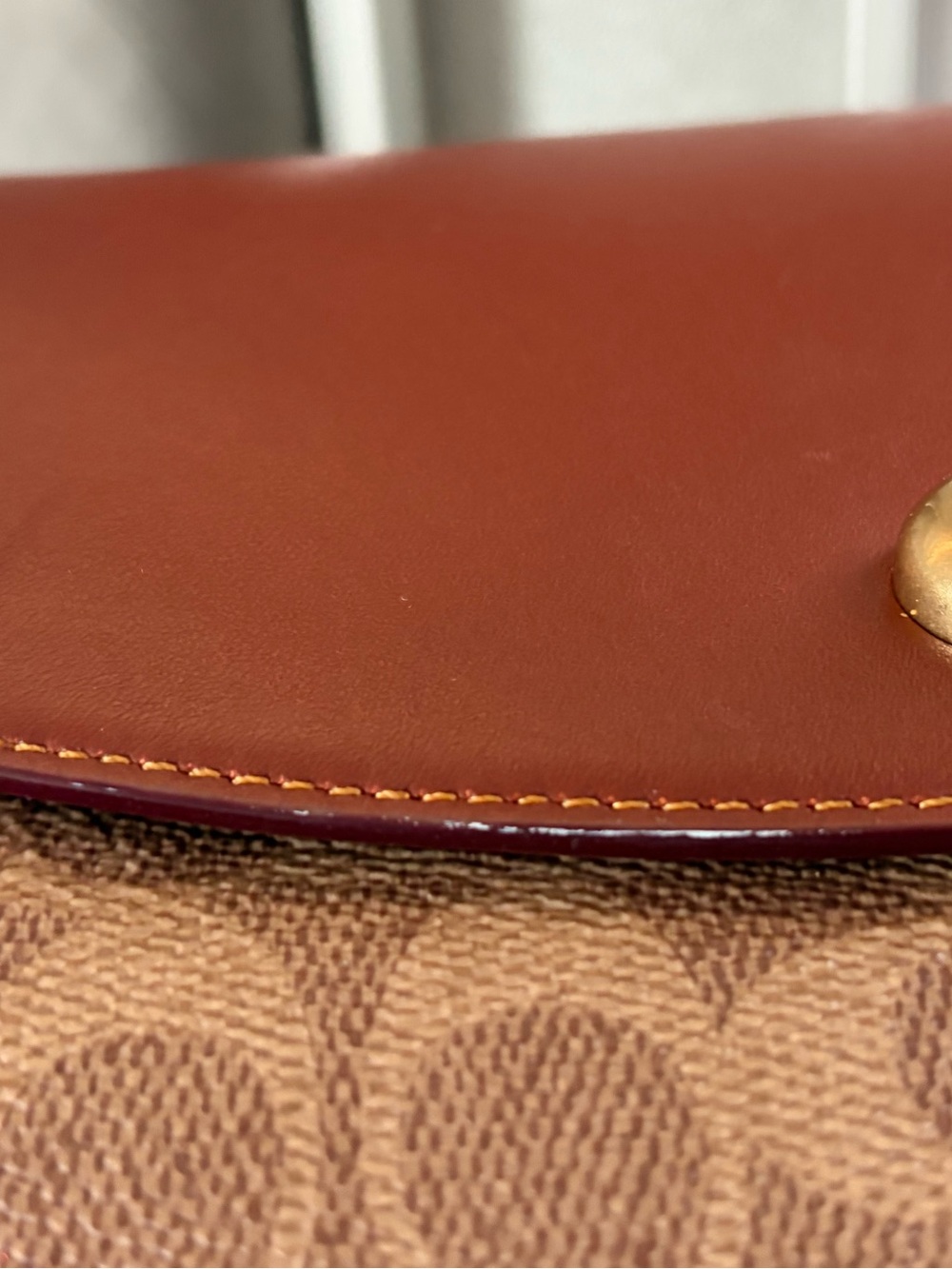 Coach Brown Leather & Signature Canvas Turnlock Satchel - Picture 5 of 8